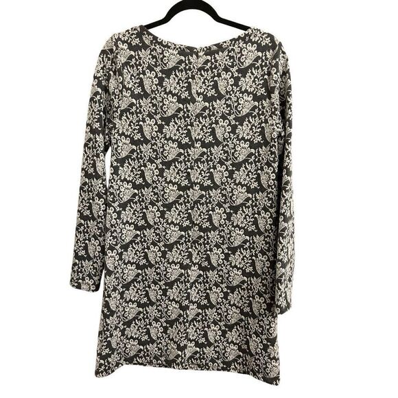 NWT Loft damask print knitted dress S Gray - Picture 2 of 8
